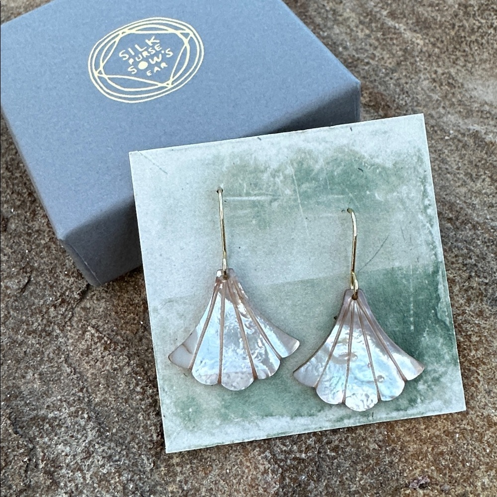 Art Deco Mother of Pearl Earrings